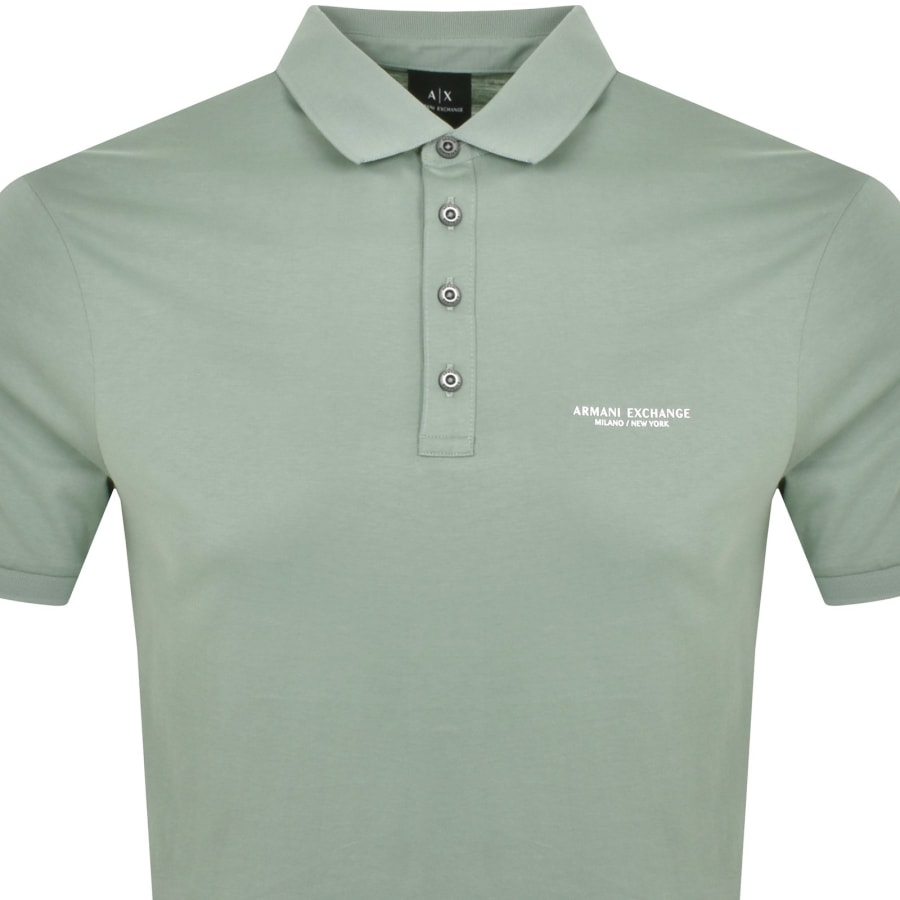 Armani Exchange Logo Polo T Shirt Green